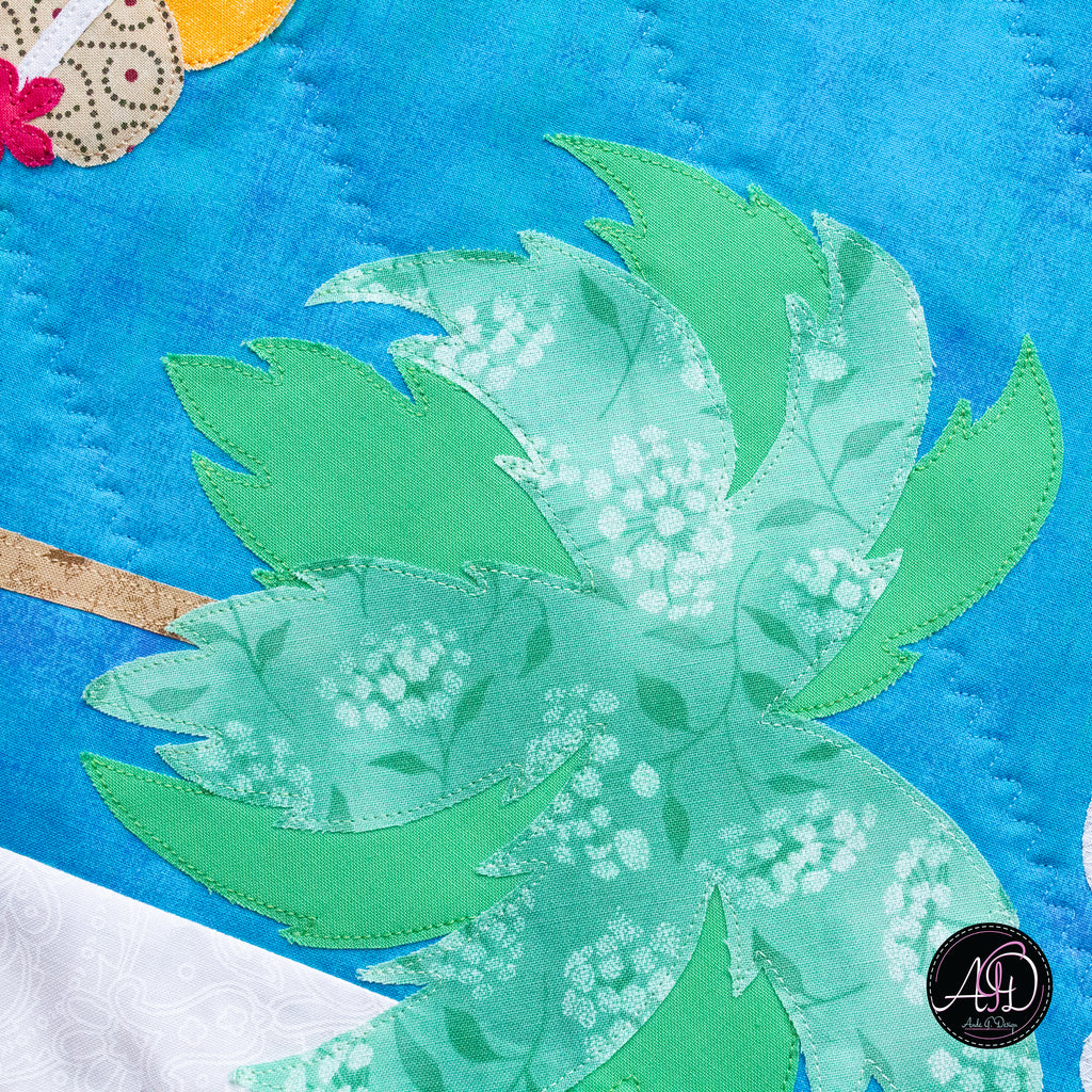 Quilted Applique Beach Bag Summer Table Runner