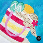 Quilted Applique Beach Bag Summer Table Runner