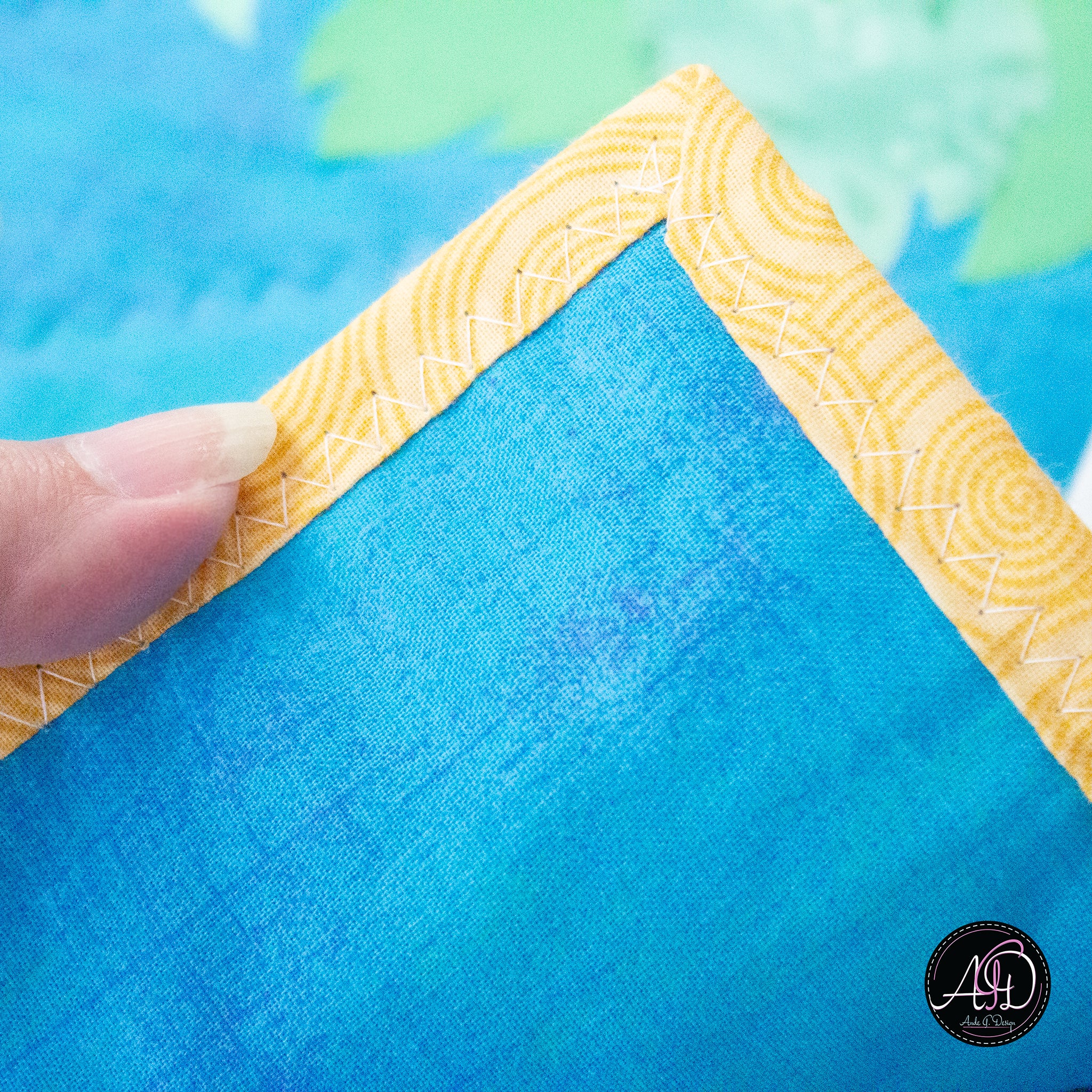 Quilted Applique Beach Bag Summer Table Runner