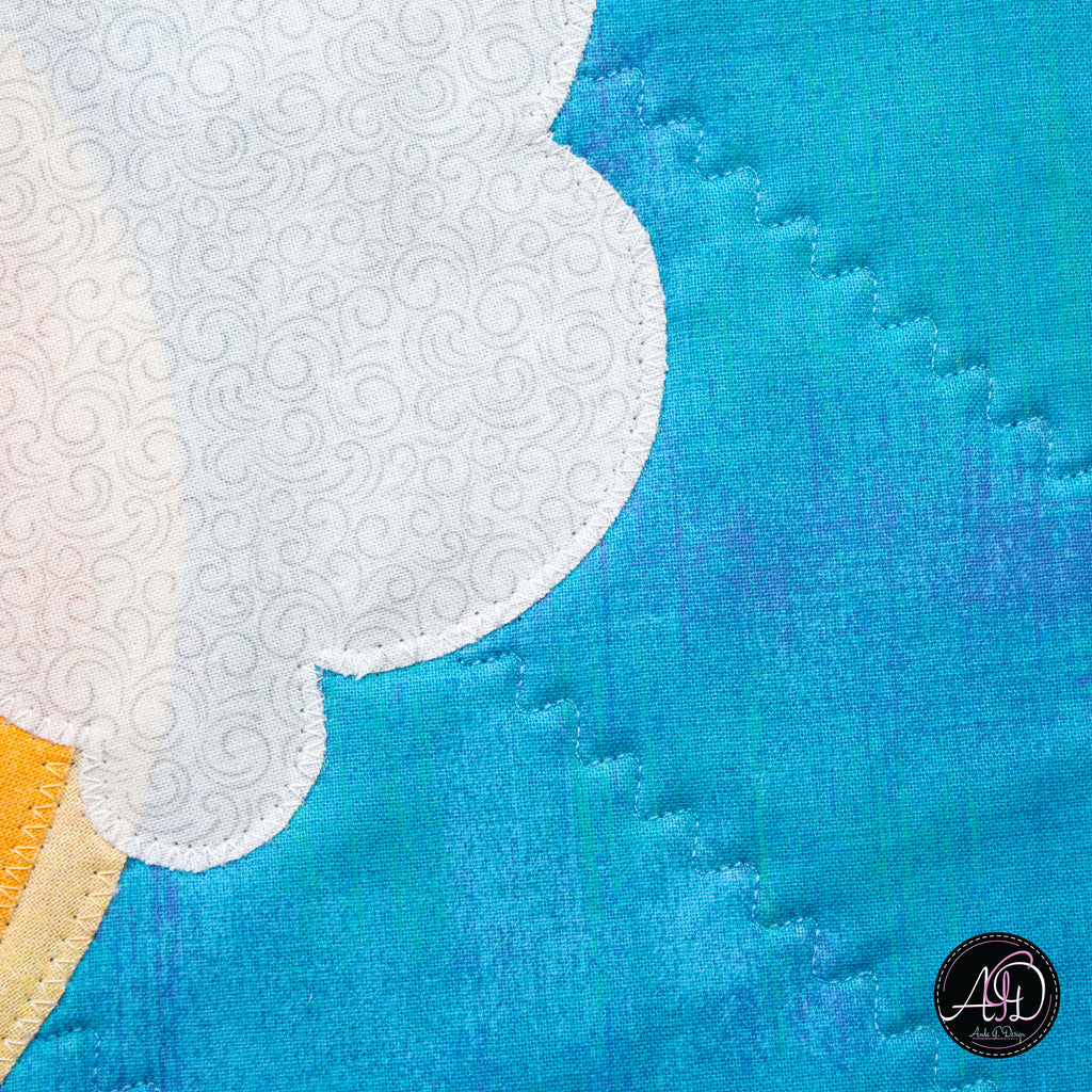 Quilted Applique Beach Day Summer Table Runner