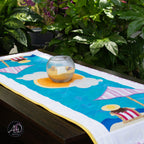 Quilted Applique Beach Day Summer Table Runner