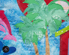 Quilted Applique Beach Cherry House Wall Hanging