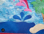Quilted Applique Beach Cherry House Wall Hanging