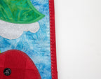 Quilted Applique Beach Cherry House Wall Hanging