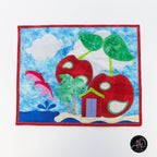 Quilted Applique Beach Cherry House Wall Hanging