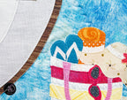 Quilted Applique Beach Coconut House Wall Hanging