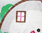 Quilted Applique Beach Coconut House Wall Hanging