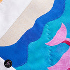 Quilted Applique Beach Dolphin Summer Table Runner