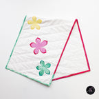 Quilted Applique Beach Flower Summer Table Runner