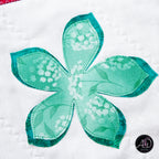 Quilted Applique Beach Flower Summer Table Runner
