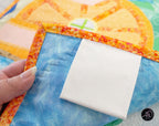 Quilted Applique Beach Orange Citrus House Wall Hanging