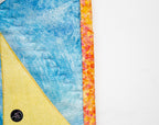 Quilted Applique Beach Orange Citrus House Wall Hanging