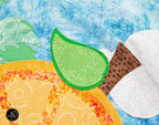 Quilted Applique Beach Orange Citrus House Wall Hanging