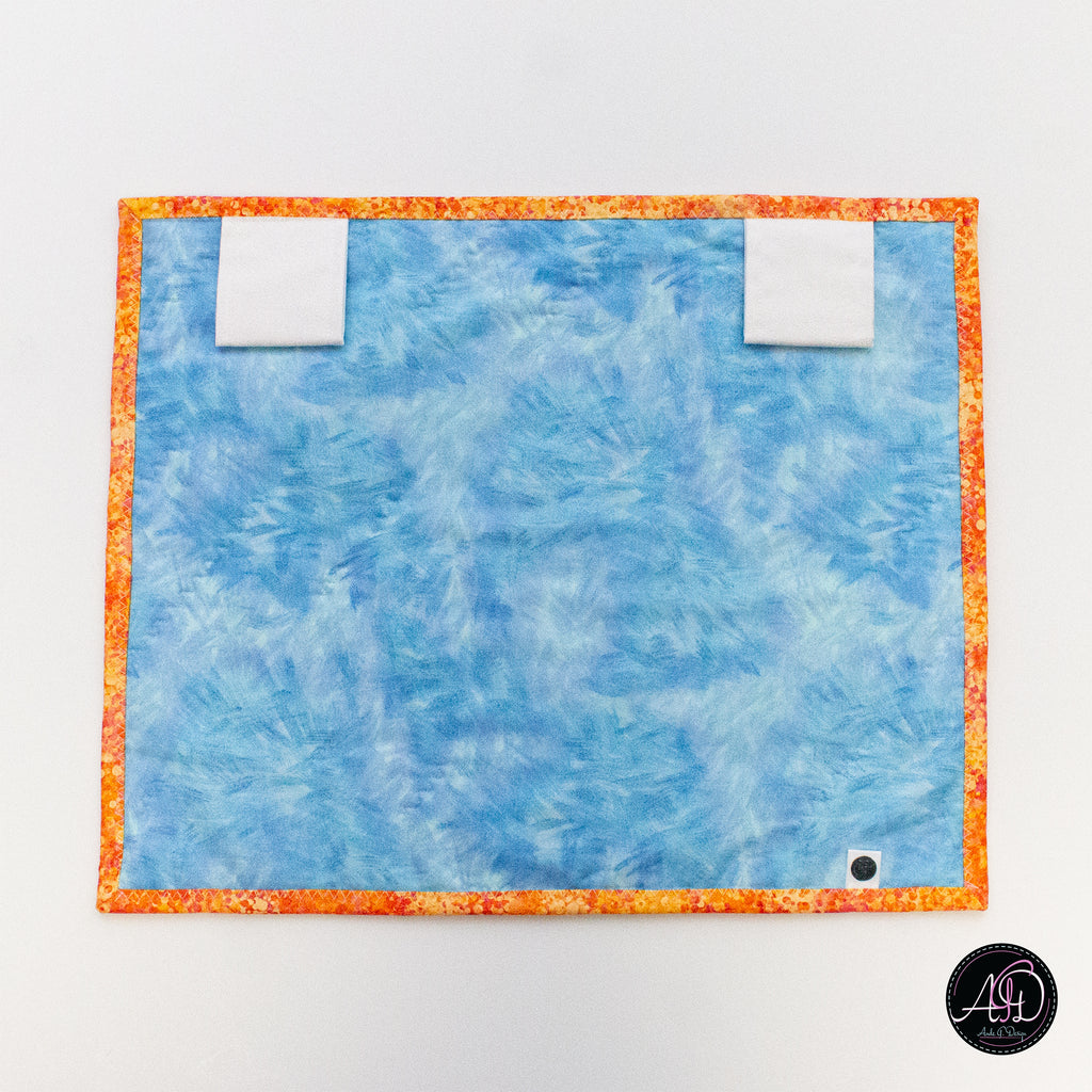 Quilted Applique Beach Orange Citrus House Wall Hanging