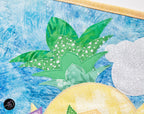 Quilted Applique Beach Pineapple House Wall Hanging