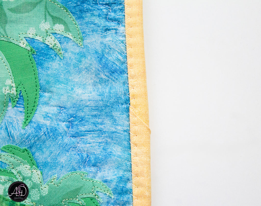 Quilted Applique Beach Pineapple House Wall Hanging