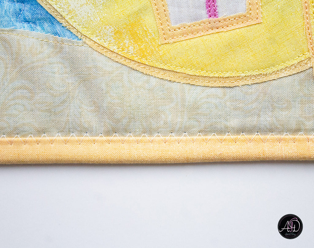Quilted Applique Beach Pineapple House Wall Hanging