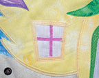 Quilted Applique Beach Pineapple House Wall Hanging