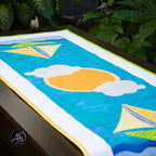 Quilted Applique Beach Sailboat Summer Table Runner