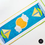 Quilted Applique Beach Sailboat Summer Table Runner