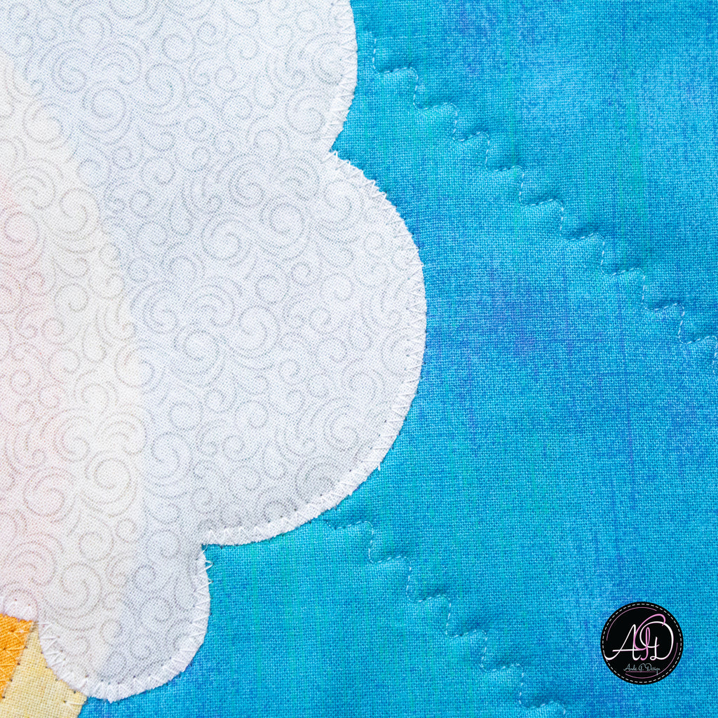 Quilted Applique Beach Sailboat Summer Table Runner