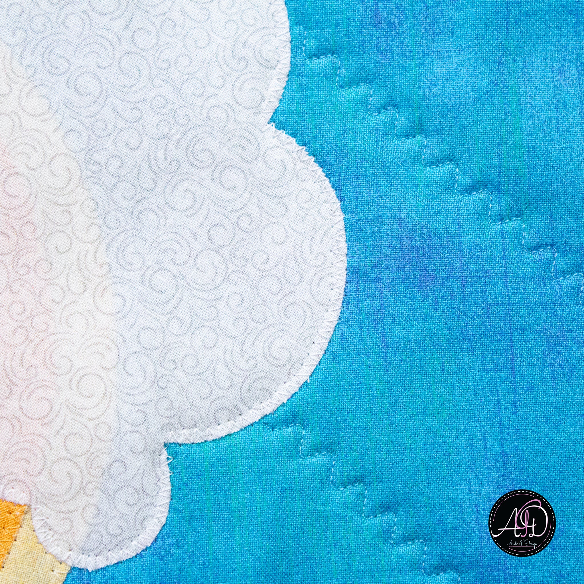 Quilted Applique Beach Sailboat Summer Table Runner