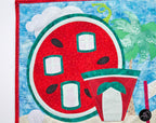 Quilted Applique Beach Watermelon House Wall Hanging