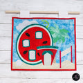 Quilted Applique Beach Watermelon House Wall Hanging