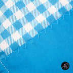 Spring Quilted Table Runner Blue Pinwheel