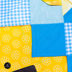 Spring Quilted Table Runner Blue Pinwheel