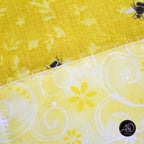 Spring Quilted Table Runner Yellow Pinwheel