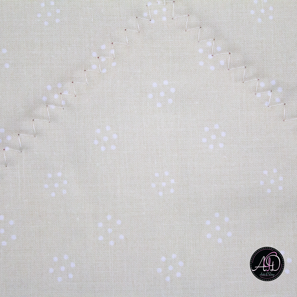 Spring Quilted Table Runner Brown Pinwheel
