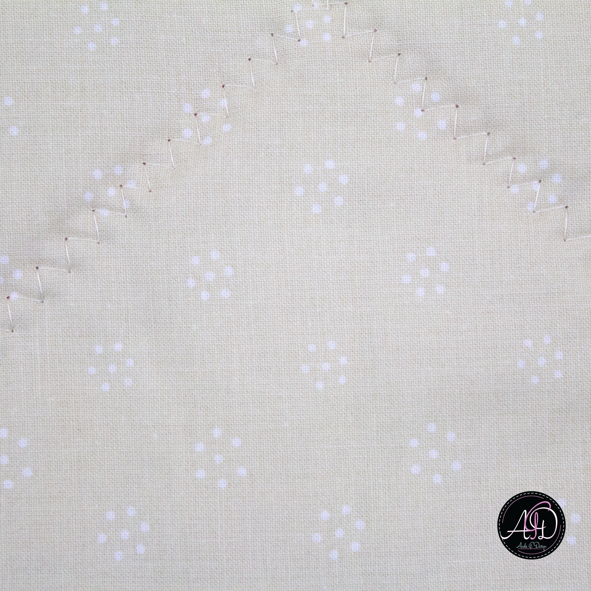 Spring Quilted Table Runner Brown Pinwheel