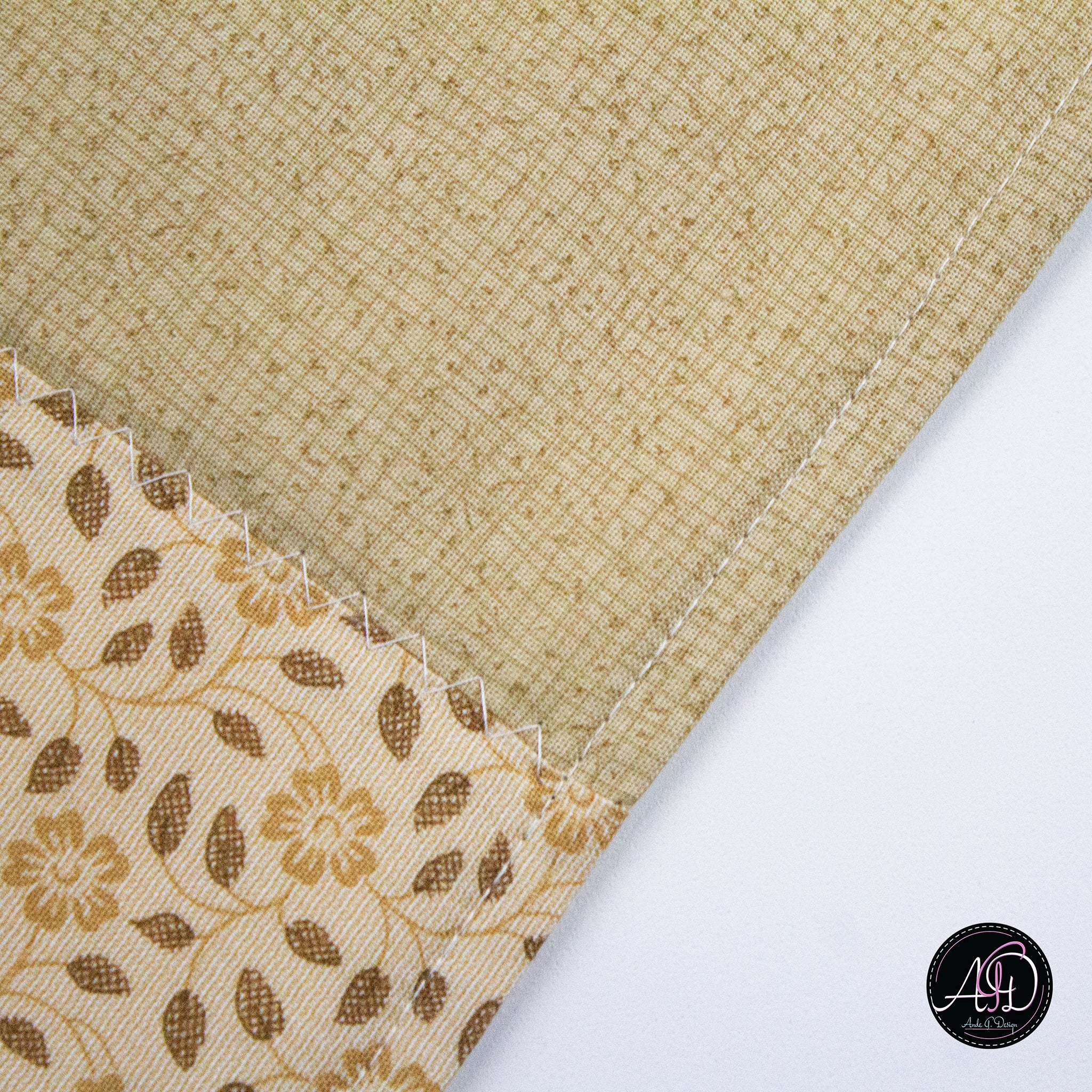 Spring Quilted Table Runner Brown Pinwheel