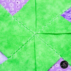 Spring Quilted Table Runner Purple Pinwheel