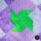 Spring Quilted Table Runner Purple Pinwheel