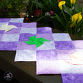 Spring Quilted Table Runner Purple Pinwheel