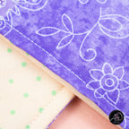 Spring Quilted Table Runner Purple Pinwheel