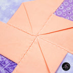 Spring Quilted Table Runner Purple Pinwheel
