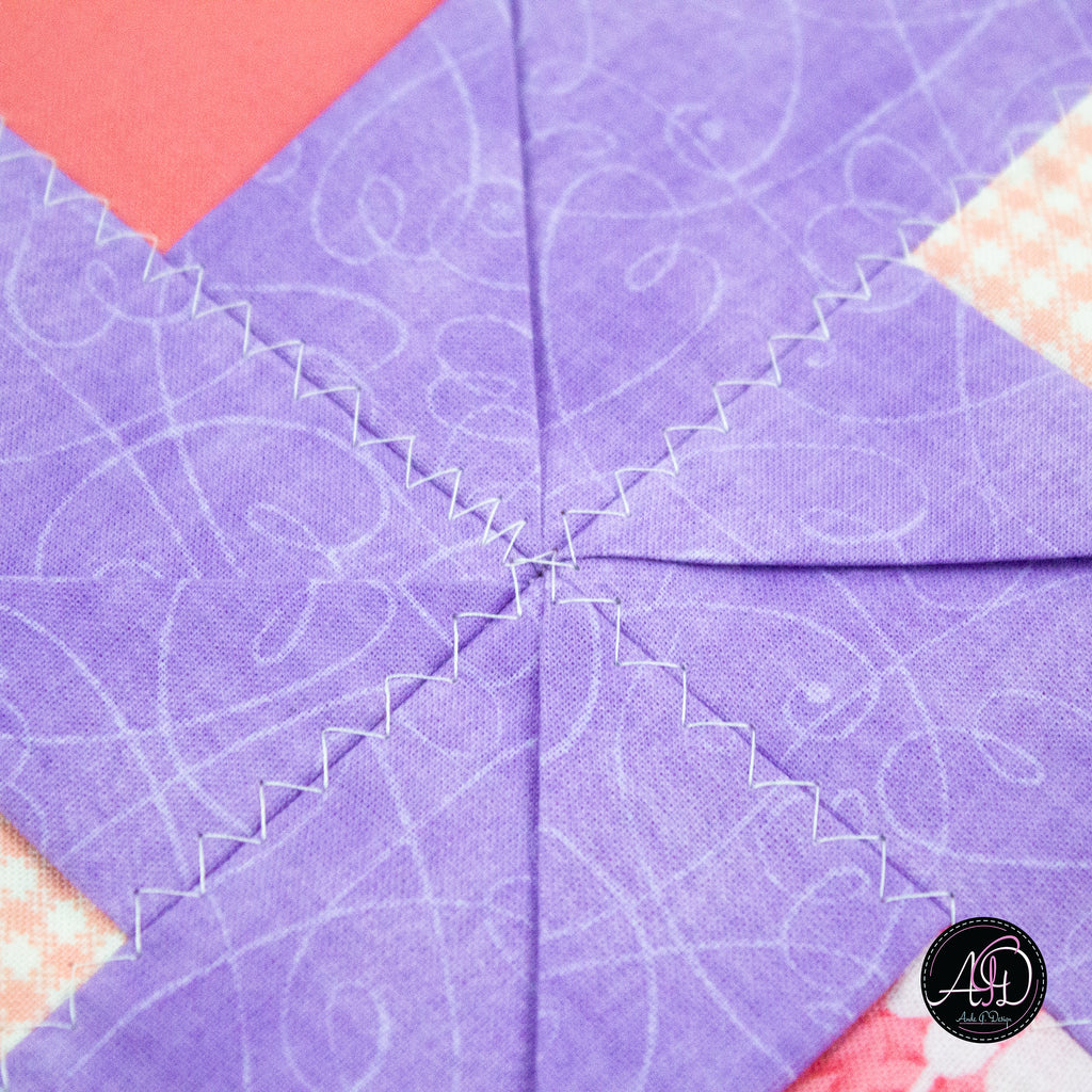 Spring Quilted Table Runner Pink Pinwheel