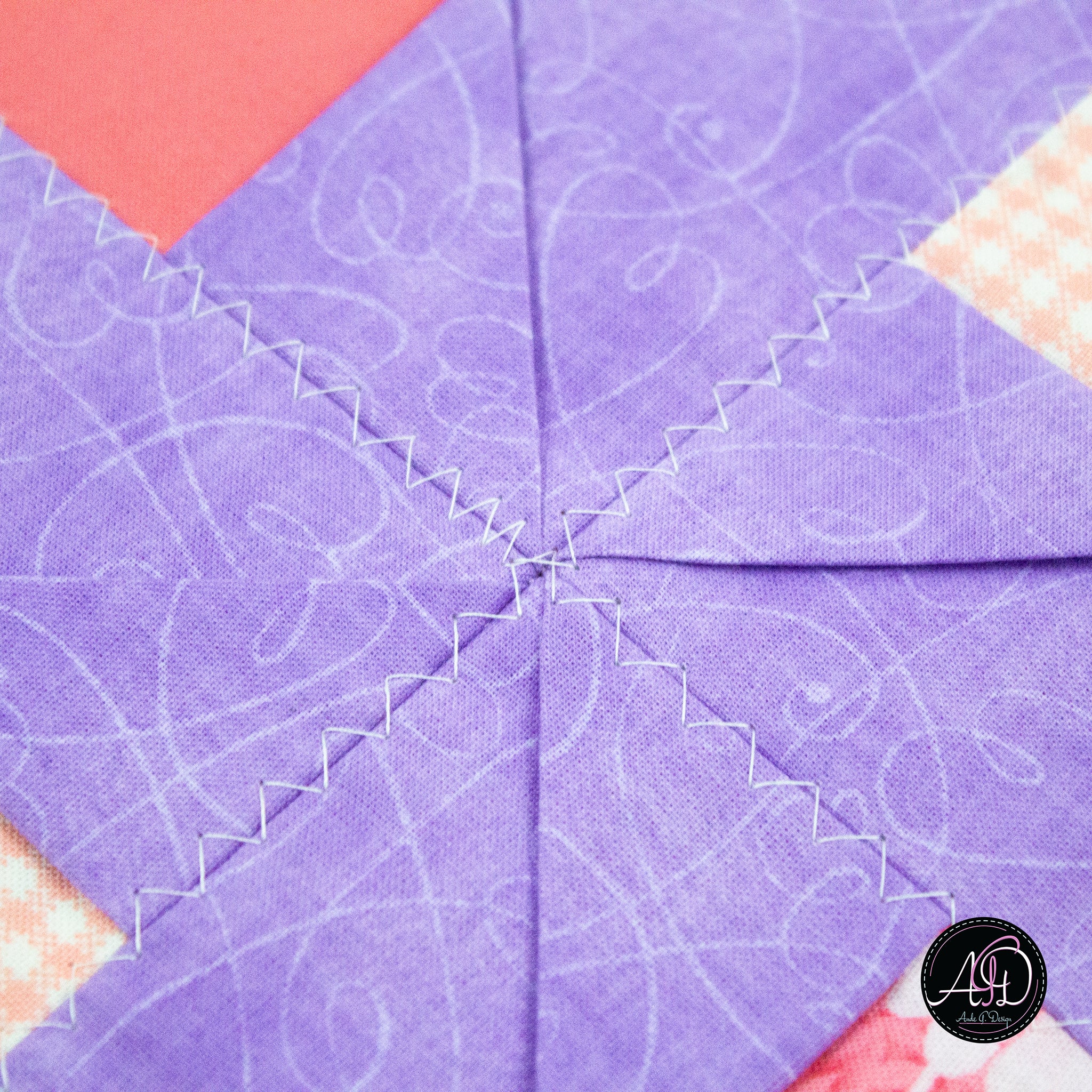 Spring Quilted Table Runner Pink Pinwheel