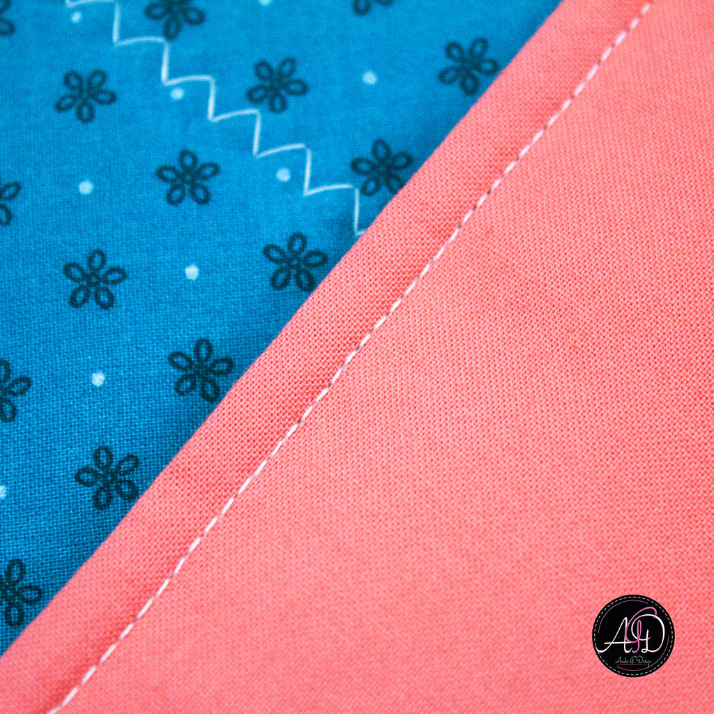 Spring Quilted Table Runner Pink Pinwheel