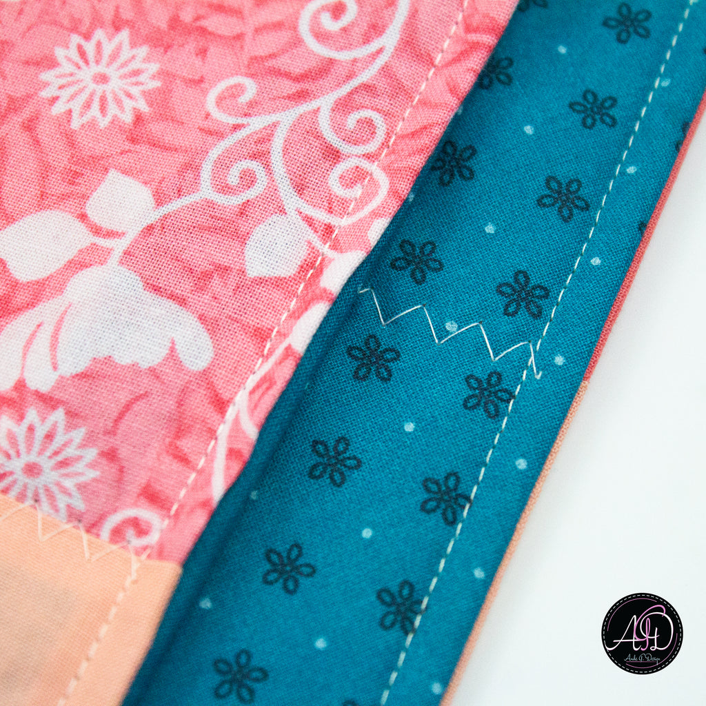 Spring Quilted Table Runner Pink Pinwheel