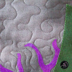 Green Sambly Monsters House Halloween Quilted Wall Hanging | Applique Wall Hanging