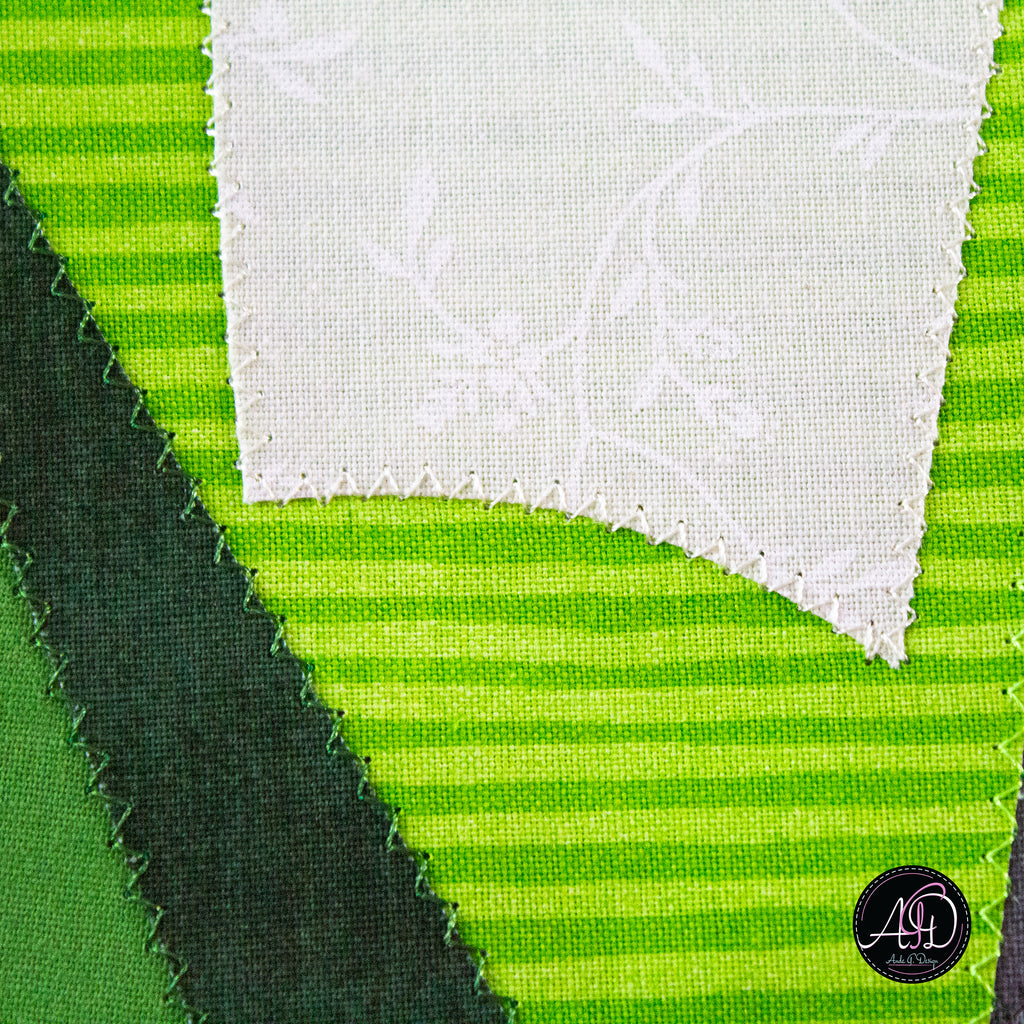 Green Sambly Monsters House Halloween Quilted Wall Hanging | Applique Wall Hanging