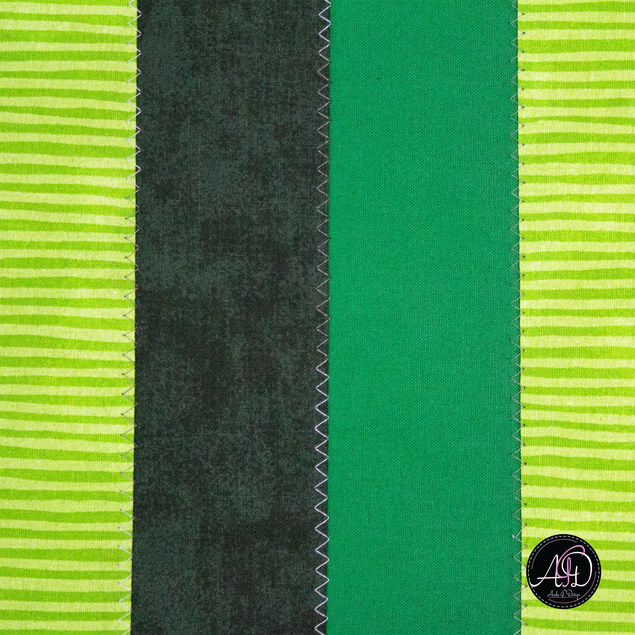 Green Sambly Monsters Quilted Halloween Table Runner | Applique Table Runner