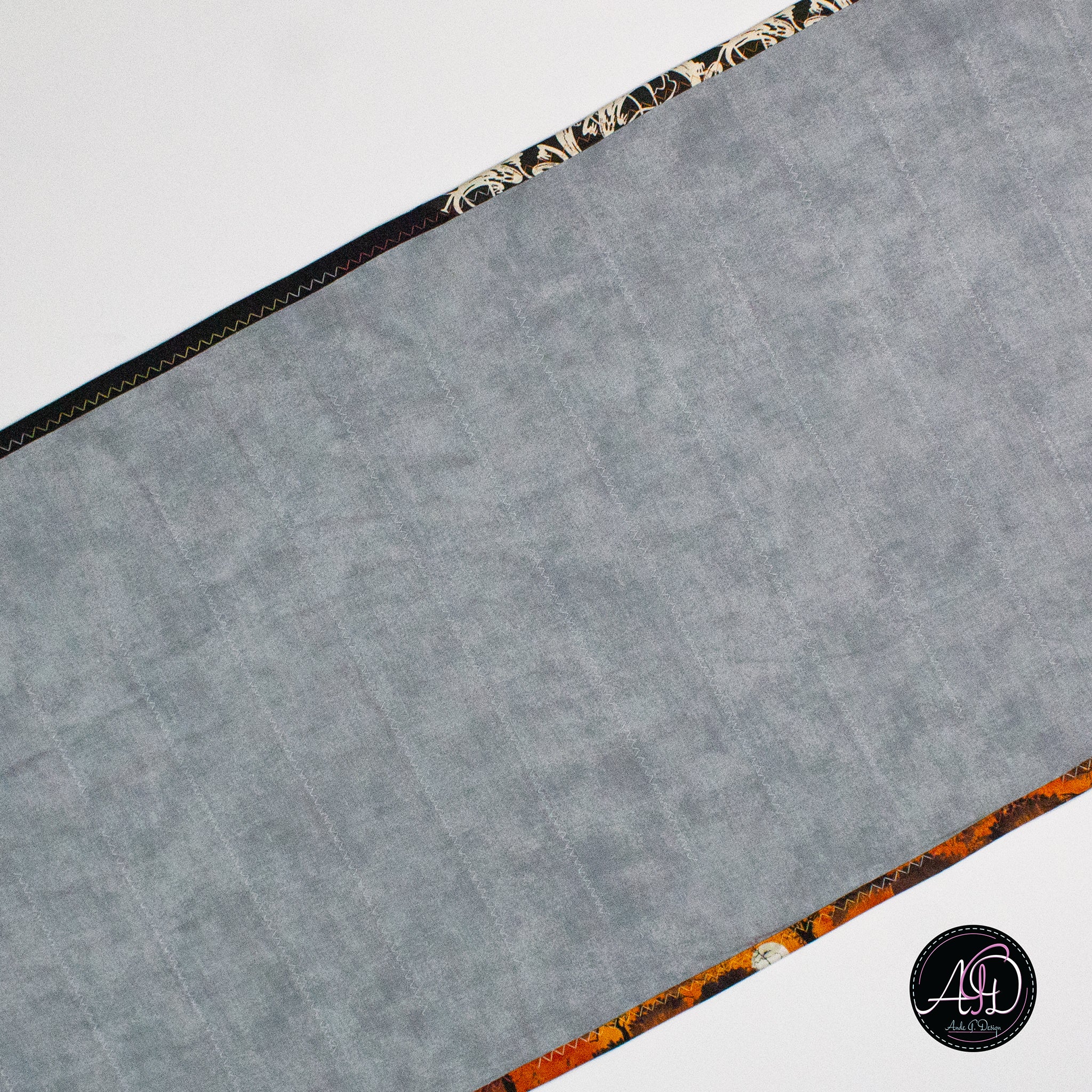 Gray Coffin Halloween Quilted Table Runner | Applique Table Runner