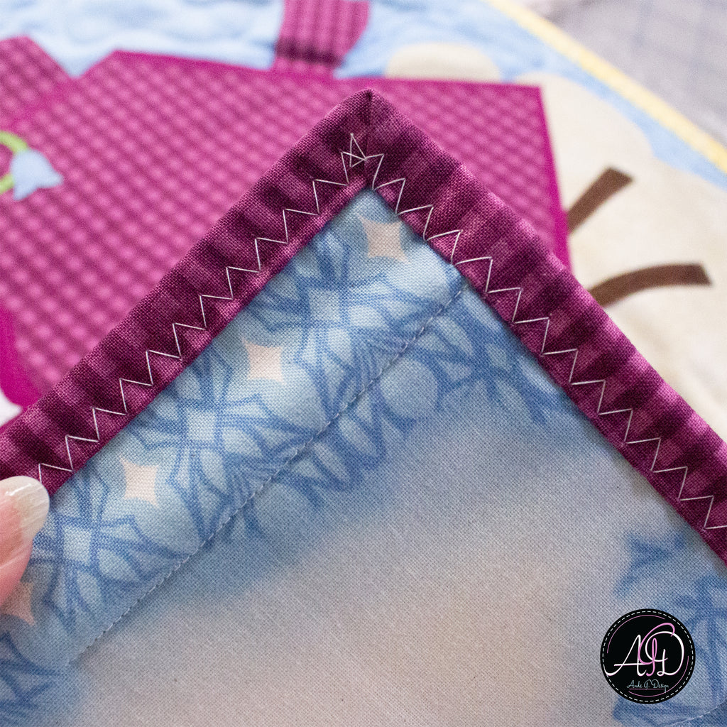Purple Garden House Spring Quilted Wall Hanging | Applique Wall Hanging