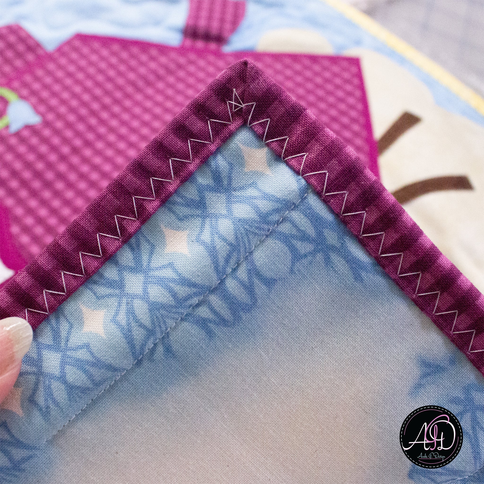 Purple Garden House Spring Quilted Wall Hanging | Applique Wall Hanging