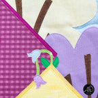 Purple Garden House Spring Quilted Wall Hanging | Applique Wall Hanging